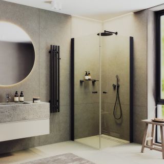 Душевой уголок MaybahGlass MGY-1291-6 80x80см чёрный